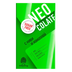 Шоколад без сахара NEOcolate с коноплёй и киви, 30 г
