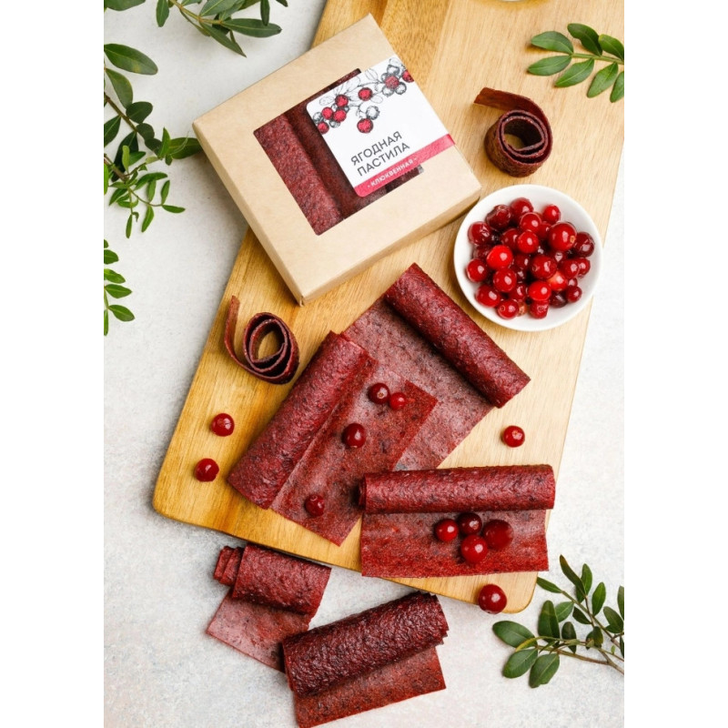 Ягодная пастила клюквенная, 100 г