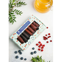 Ягодная пастила ассорти (вишня, черника, малина, клюква), 250 г