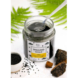 Мёд Immuno Gold с чёрным тмином, чагой и мумиё, 200 г