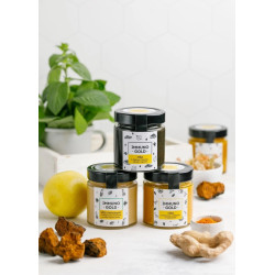 Мёд Immuno Gold с чёрным тмином, чагой и мумиё, 200 г