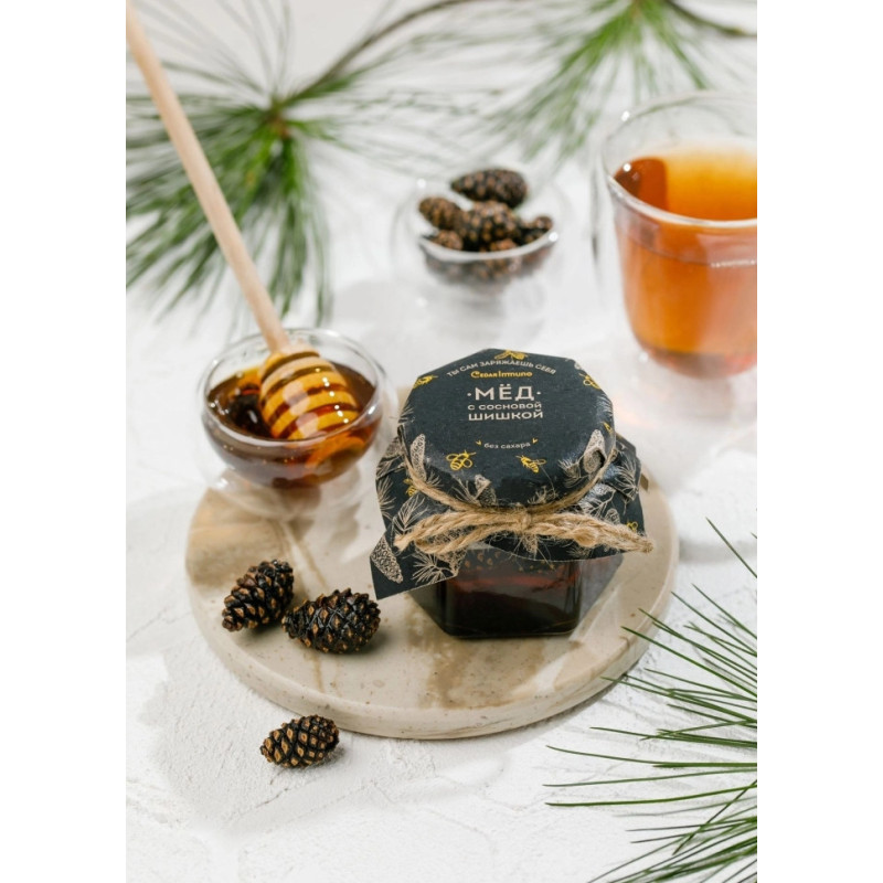Мёд Cedar Immuno с сосновой шишкой, 100 г