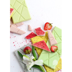 Цветной шоколад с ежевикой, клубникой и вереском, 100 г