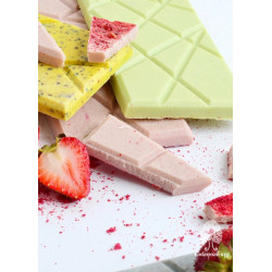 Цветной шоколад с лаймом и кокосом, 100 г
