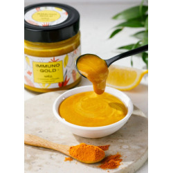 Мёд Immuno Gold с куркумой, имбирём и лимоном, 200 г