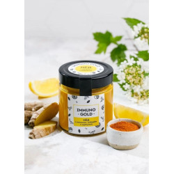 Мёд Immuno Gold с куркумой, имбирём и лимоном, 200 г