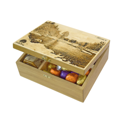 Деревянная шкатулка с конфетами, 920 г