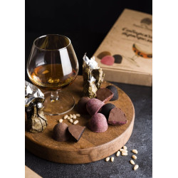 Сибирский трюфель ассорти с кедровой настойкой, 100 г — вишня, кофе, апельсин